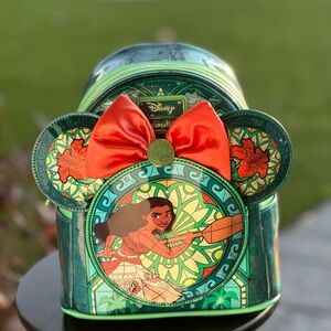 Moana Stained Glass Mini Backpack and Ear set